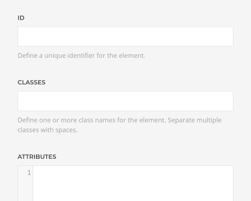 Multiple item elements settings