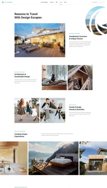 Design Escapes Joomla Template About Layout