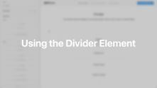 Divider Element Documentation Video for Joomla