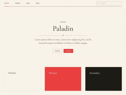 Paladin Joomla Template Light Red Style
