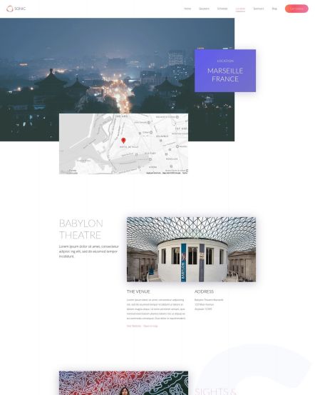 Sonic Joomla template Location Layout