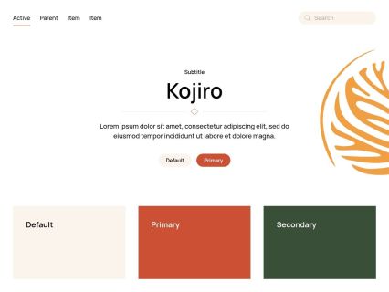 Kojiro WordPress Theme White Red Style