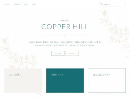 Copper Hill WordPress Theme Light Turquoise Style