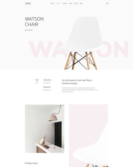 Juno Joomla template Case Study Layout
