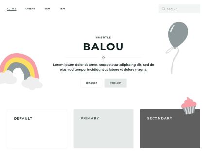 Balou Joomla Template White Turquoise Style