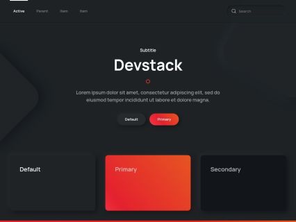 DevStack WordPress Theme Dark Red Style