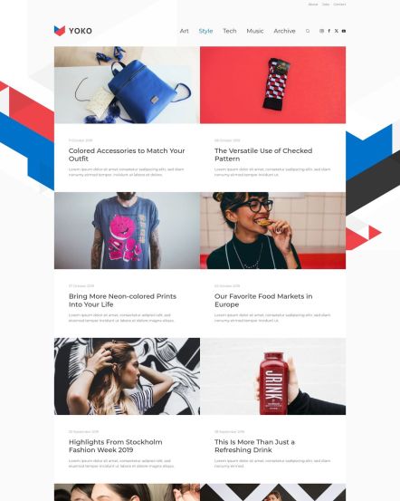 Yoko Joomla template Post Category Layout
