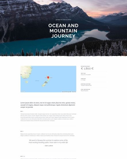 Fjord WordPress theme Destination Post Layout