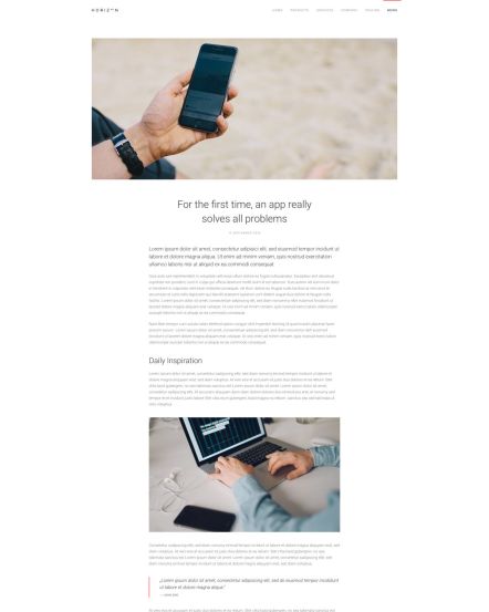 Horizon Joomla template Post Layout