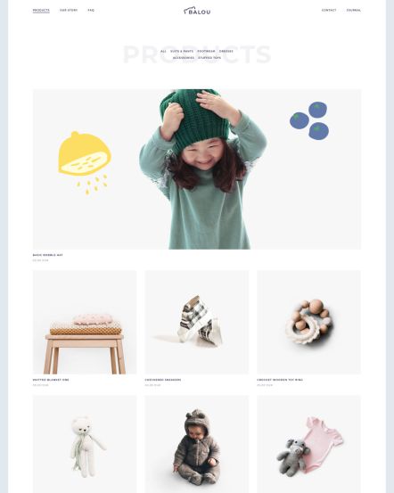 Balou Joomla template Product Index Layout