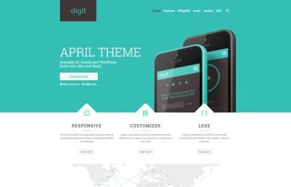 Digit WordPress Theme Turquoise Style