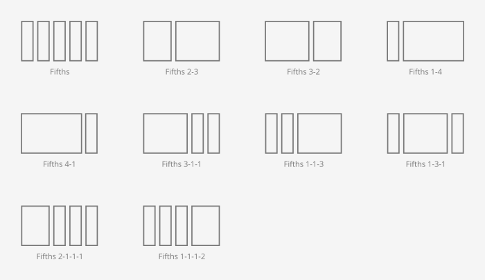 5 column layout