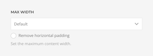 Max width
