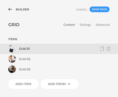 Multiple content items