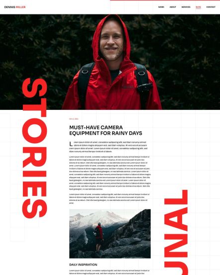 Dennis Miller WordPress theme Post Layout