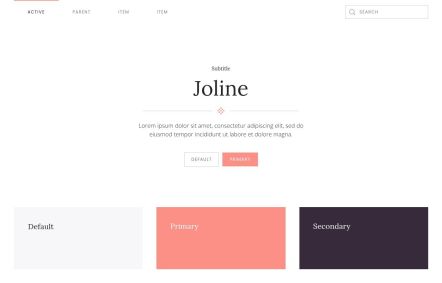 Joline Joomla template UI Elements in White Salmon Style