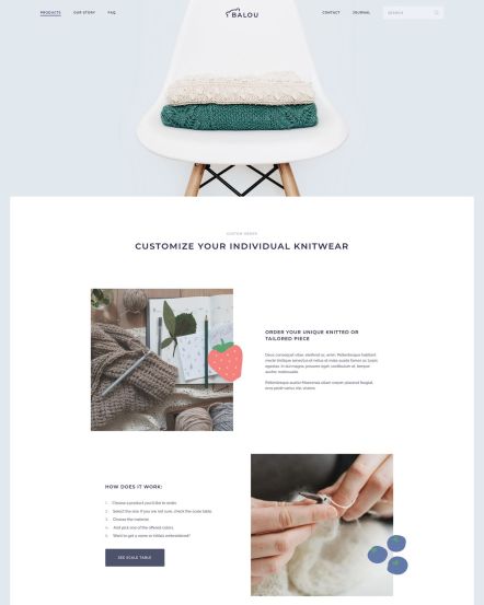 Balou Joomla template Services Layout