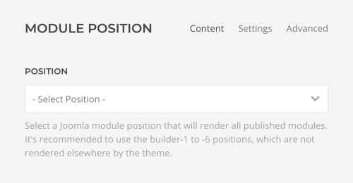 Position element