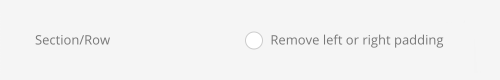 Remove left or right padding