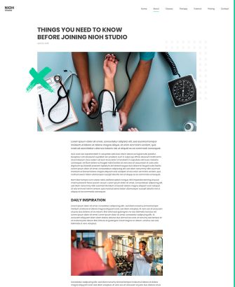 Nioh Studio Post Index Layout