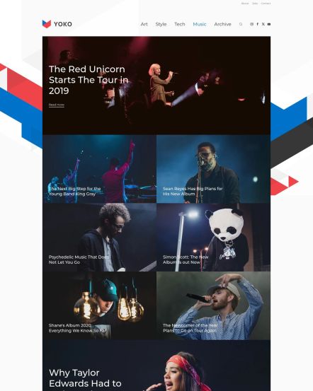 Yoko Joomla template Post Category Layout