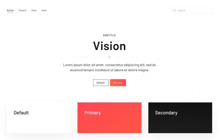Vision WordPress theme UI Elements in Default Style
