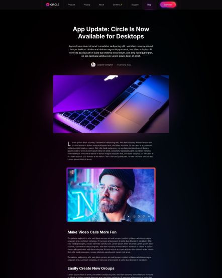Circle WordPress theme Post Layout