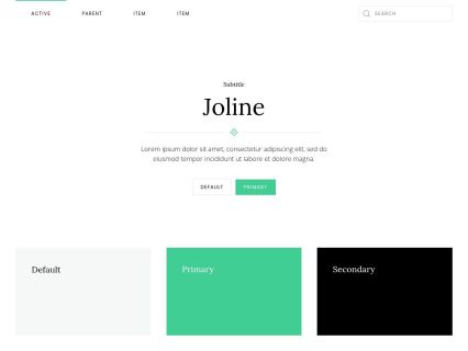 Joline Joomla Template White Green Style