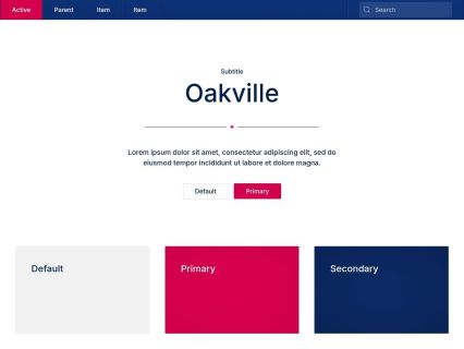 Oakville Joomla Template White Pink Style