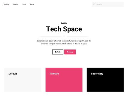 Tech Space Joomla Template White Pink Style