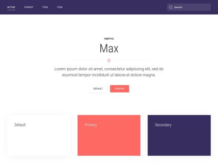 Max WordPress Theme White Salmon Style