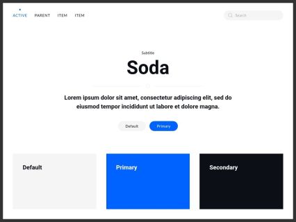 Soda WordPress Theme White Darkblue Style