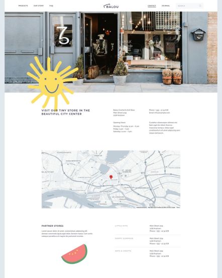 Balou Joomla template Contact Layout