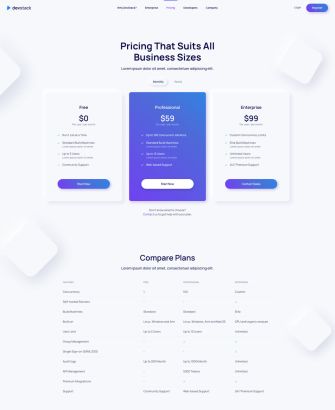 Pricing Layout