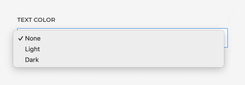 Column text color