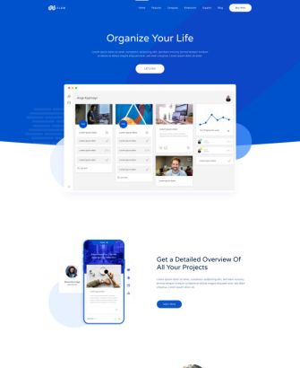 White-Darkblue Style