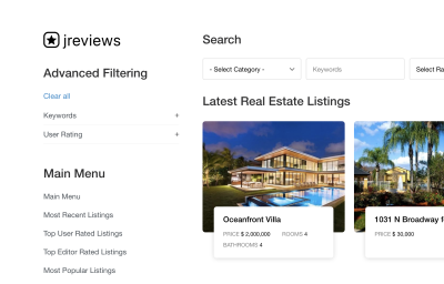 jReviews Integration for the YOOtheme Pro page builder