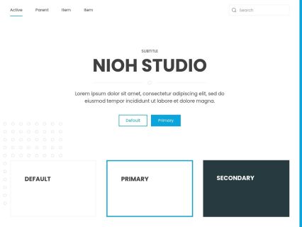 Nioh Studio Joomla Template White Blue Style