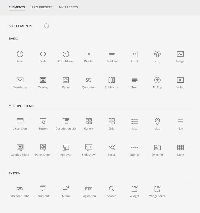 Element library