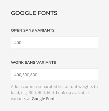 Google fonts