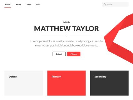 Matthew Taylor WordPress Theme White Red Style
