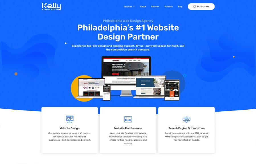 Kelly Website Design Work Example