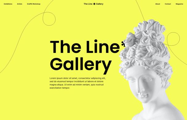 Line Gallery Theme for WordPress and Joomla