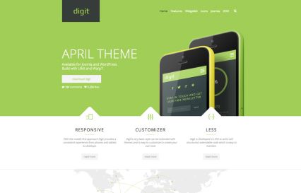Digit WordPress Theme Green Style