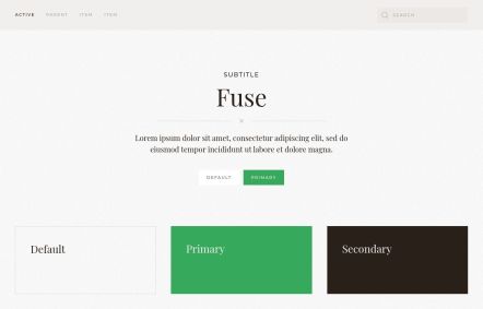 Fuse Joomla template UI Elements in Light Green Style