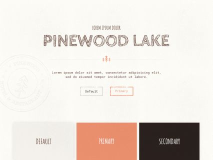 Pinewood Lake WordPress Theme Light Orange Style