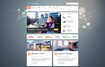 Avenue Joomla Template Orange Style