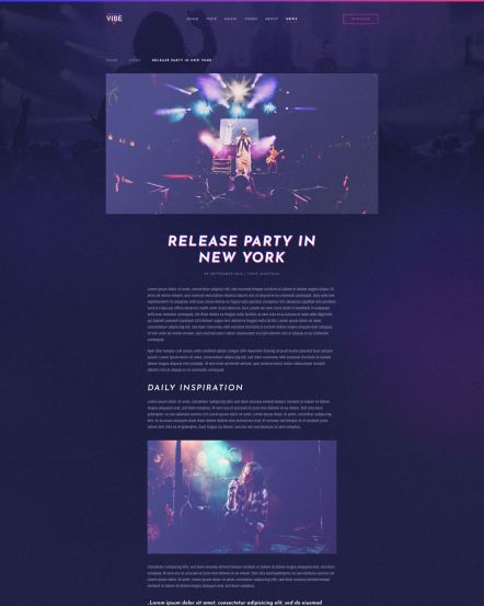 Vibe WordPress theme Post Layout