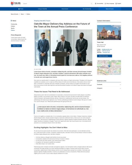 Oakville Joomla template Post Layout
