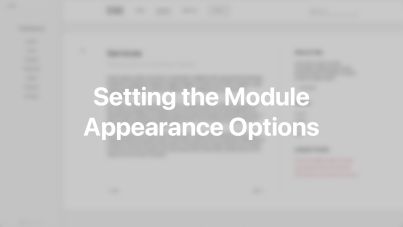 Module Appearance Options Documentation Video for Joomla